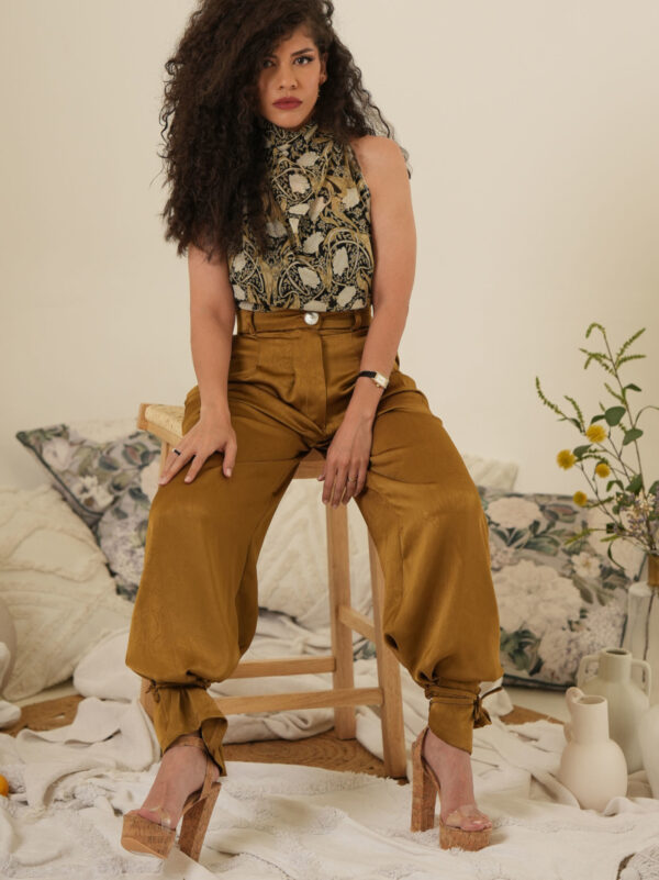 RASO CRUSHED SATIN PANTS