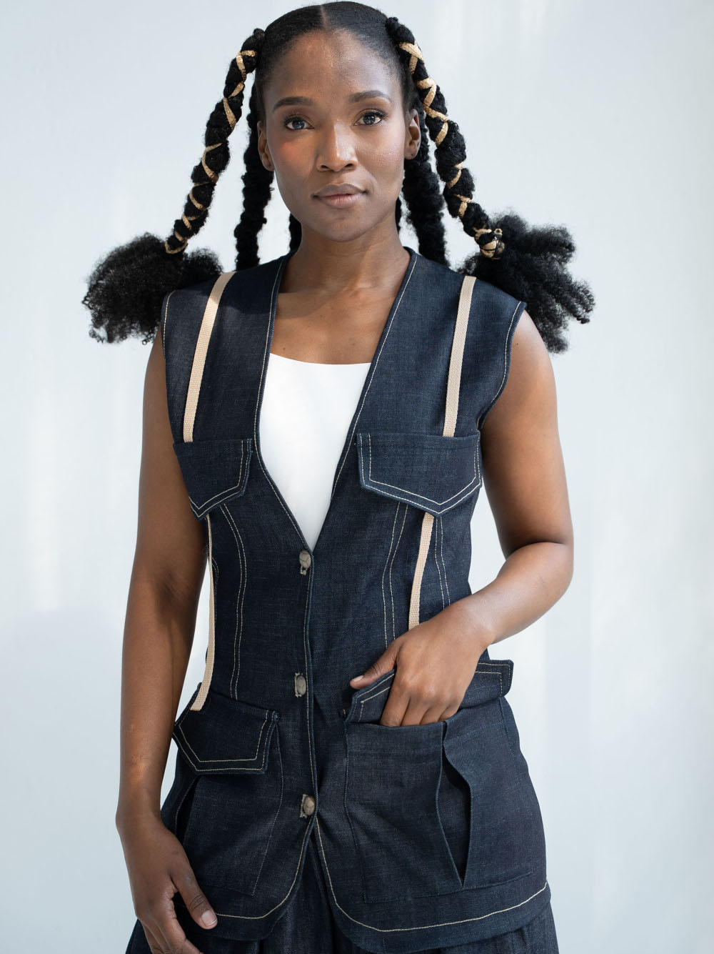 RAMBULU DENIM WAISTCOAT