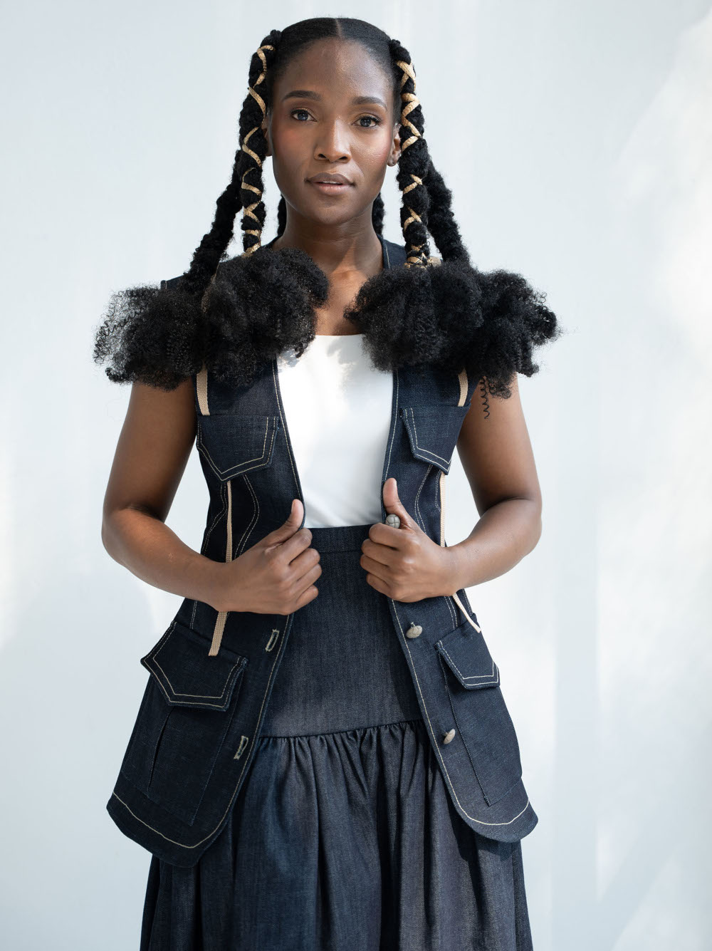 RAMBULU DENIM WAISTCOAT